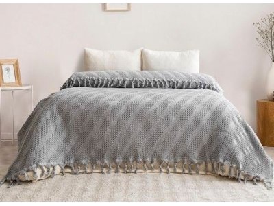 Покрывало пике Saheser - Opera Grey (Турция), 200 х 230 см Покрывало пике Saheser - Opera Grey (Турция), 200 х 230 см
